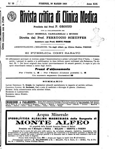 Rivista critica di clinica medica