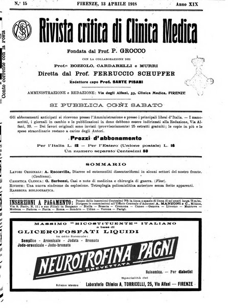 Rivista critica di clinica medica