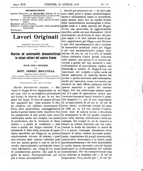 Rivista critica di clinica medica