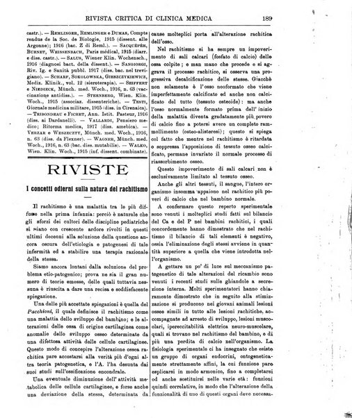 Rivista critica di clinica medica