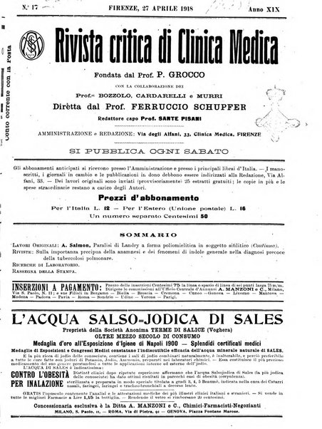 Rivista critica di clinica medica