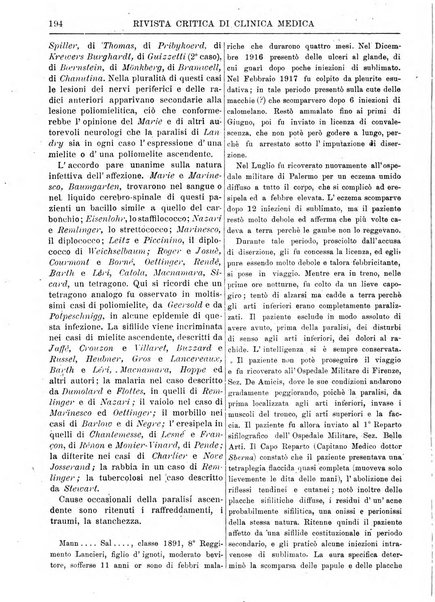 Rivista critica di clinica medica