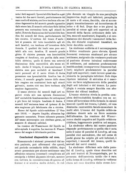 Rivista critica di clinica medica