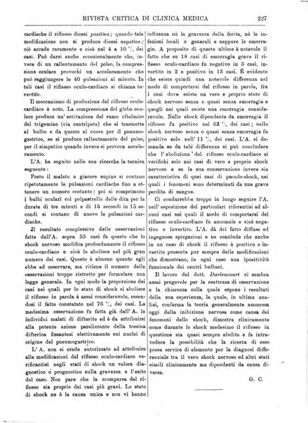 Rivista critica di clinica medica