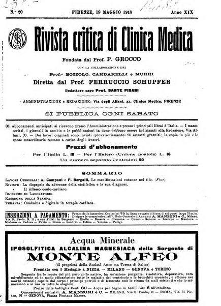 Rivista critica di clinica medica