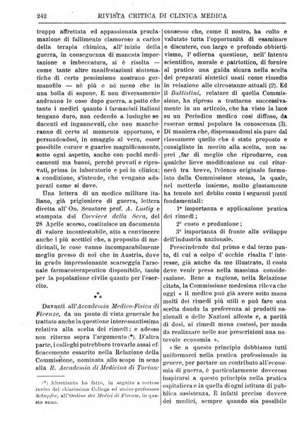 Rivista critica di clinica medica