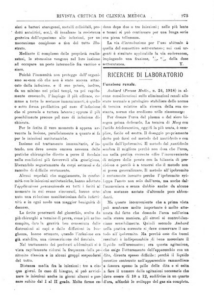 Rivista critica di clinica medica