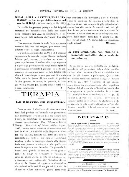 Rivista critica di clinica medica