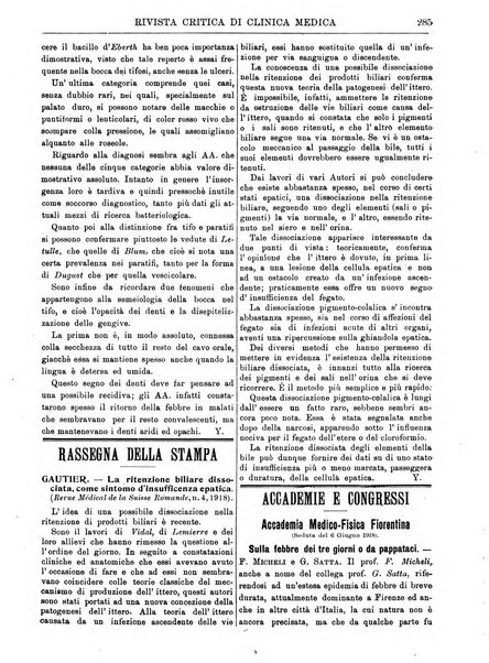 Rivista critica di clinica medica