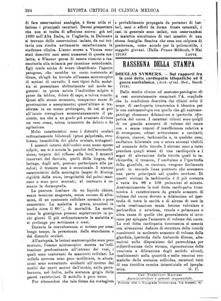 Rivista critica di clinica medica