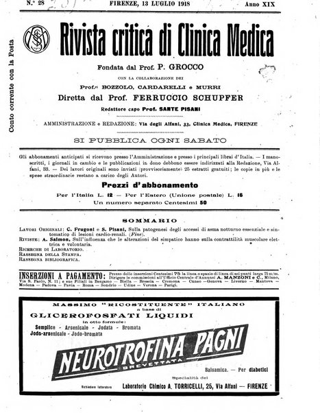 Rivista critica di clinica medica