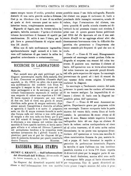 Rivista critica di clinica medica