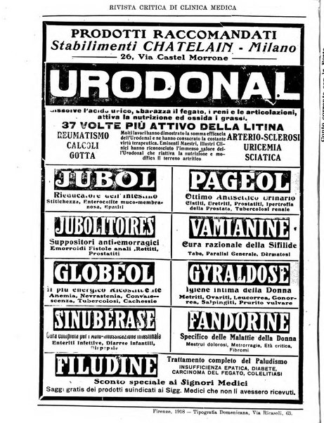 Rivista critica di clinica medica