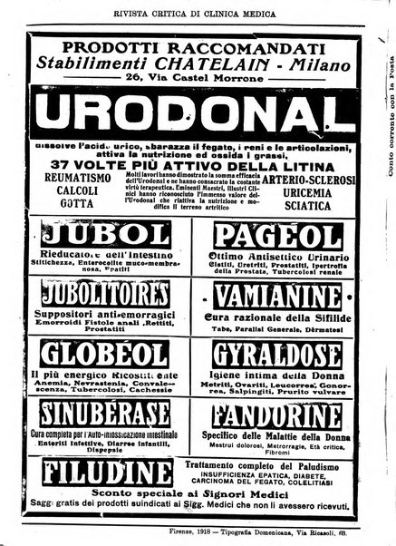 Rivista critica di clinica medica