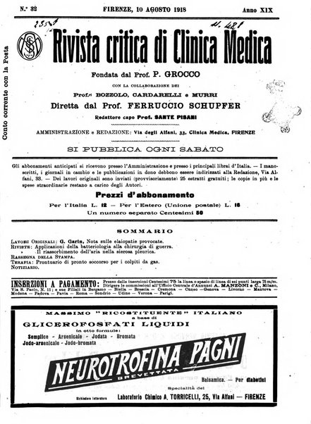 Rivista critica di clinica medica