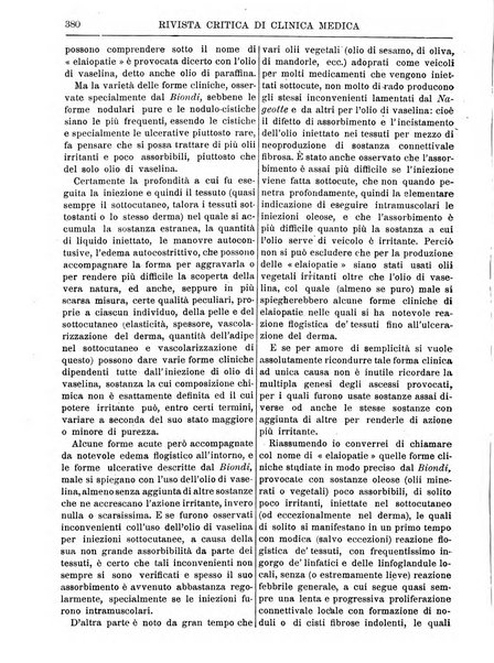 Rivista critica di clinica medica