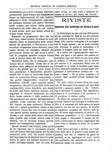 Rivista critica di clinica medica