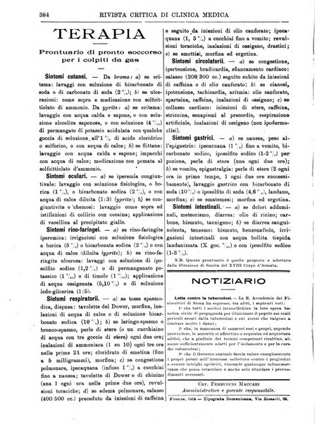 Rivista critica di clinica medica