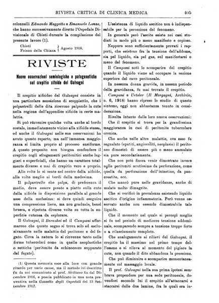 Rivista critica di clinica medica