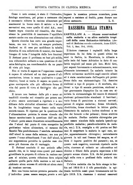 Rivista critica di clinica medica