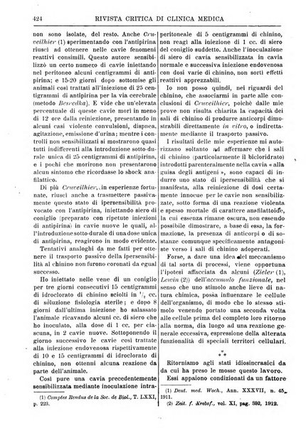 Rivista critica di clinica medica