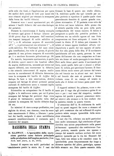 Rivista critica di clinica medica