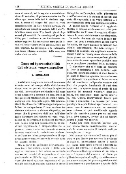 Rivista critica di clinica medica