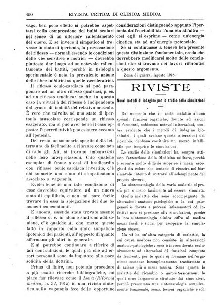 Rivista critica di clinica medica