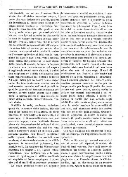 Rivista critica di clinica medica