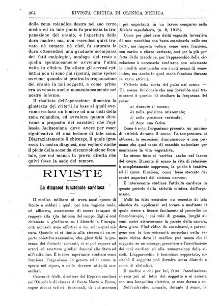 Rivista critica di clinica medica