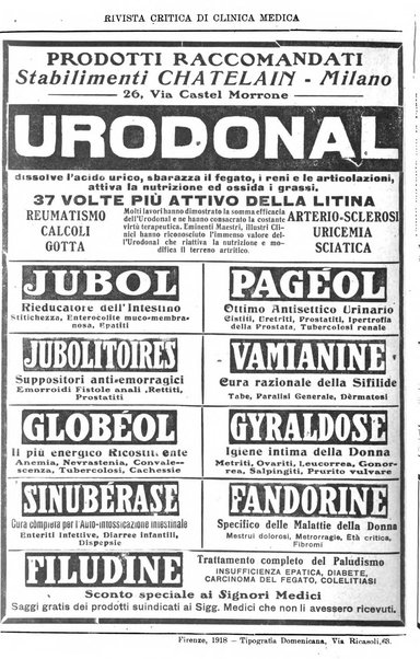 Rivista critica di clinica medica