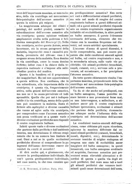 Rivista critica di clinica medica