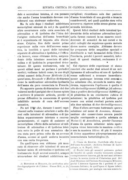 Rivista critica di clinica medica