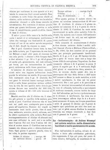 Rivista critica di clinica medica