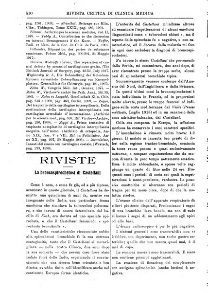 Rivista critica di clinica medica