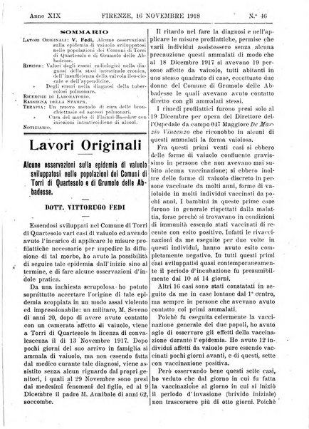 Rivista critica di clinica medica