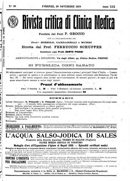 Rivista critica di clinica medica