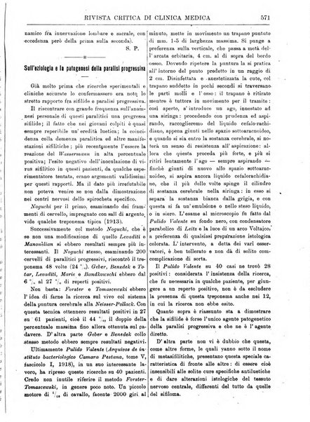 Rivista critica di clinica medica