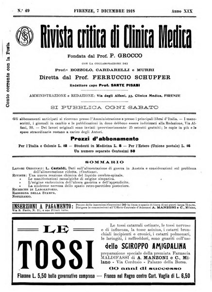 Rivista critica di clinica medica