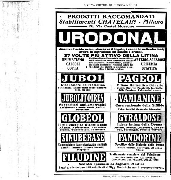 Rivista critica di clinica medica