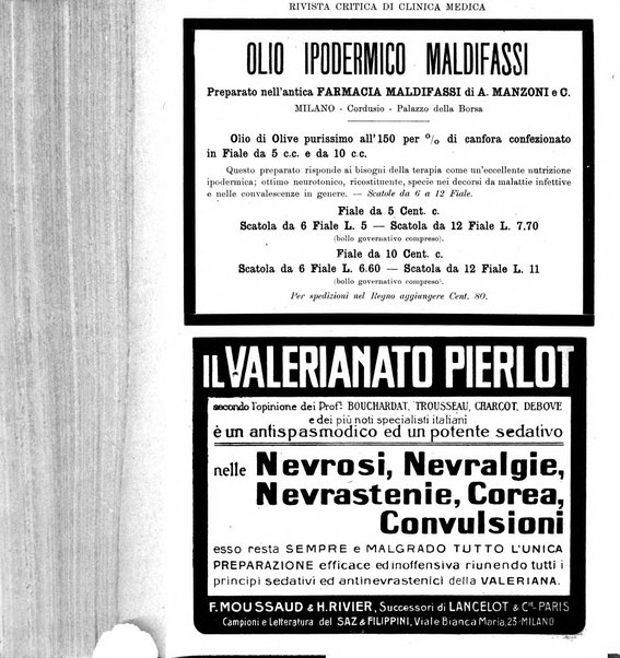 Rivista critica di clinica medica