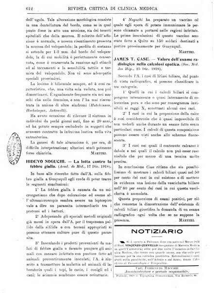 Rivista critica di clinica medica