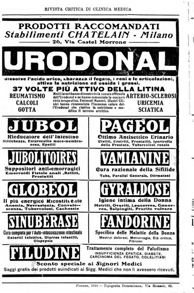 Rivista critica di clinica medica