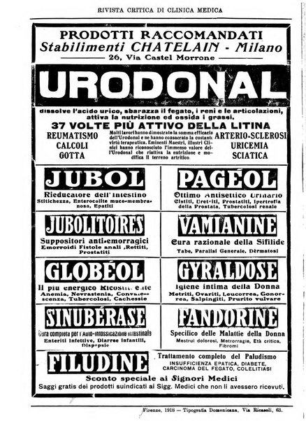 Rivista critica di clinica medica