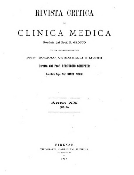 Rivista critica di clinica medica