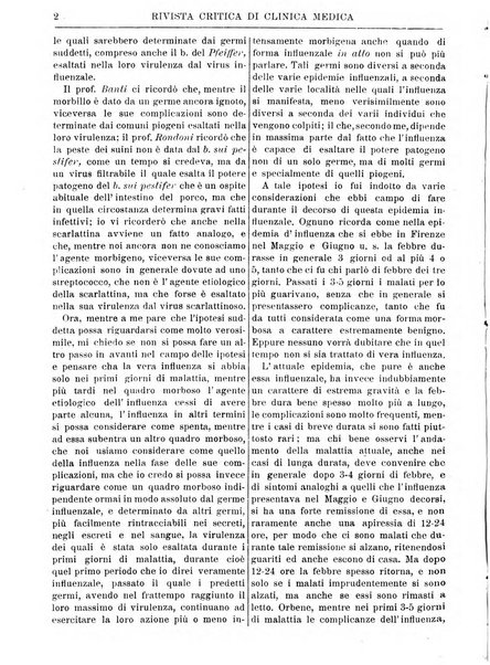 Rivista critica di clinica medica