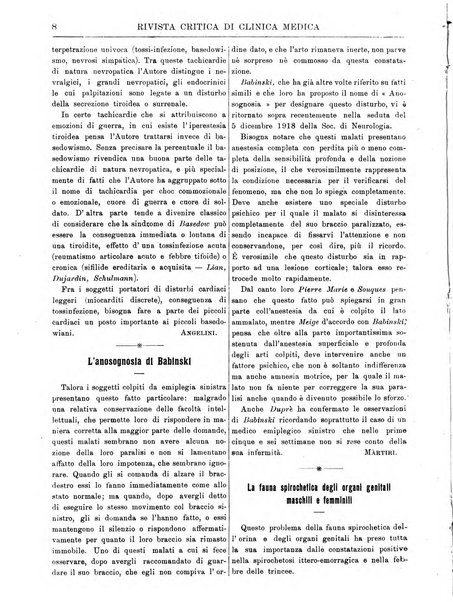 Rivista critica di clinica medica