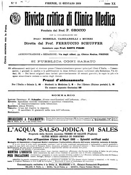 Rivista critica di clinica medica