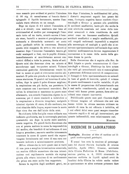 Rivista critica di clinica medica