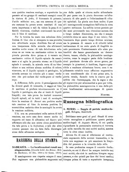 Rivista critica di clinica medica